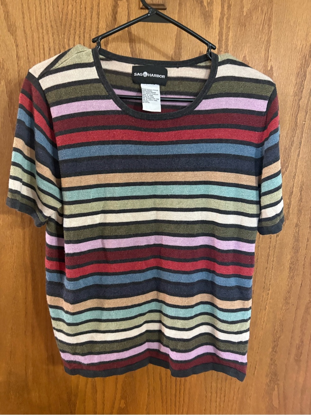 Sag Harbor Multicolor Striped Short-Sleeve Top - Multi